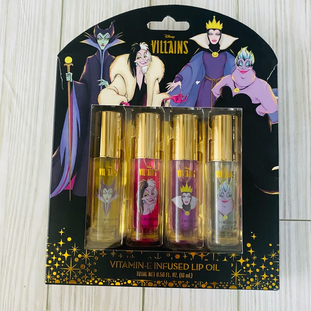 Disney Villians Vitamin E Infused Lip Oil 4 piece set
